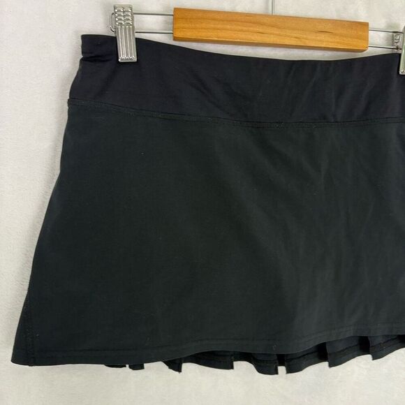 Lululemon Black Ruffle Back Run Speed Athletic Tennis Skort Size 6 - Picture 3 of 10